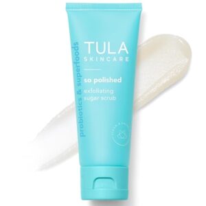 TULA Skin Care So Polished Exfoliating Sugar Scrub – Face Scrub, Gently Exfoliates with Sugar, Papaya, and Probiotic Extracts for a Softer and Radiant-Looking Complexion, 2.9 oz. TULA Skin Care So Polished Exfoliating Sugar Scrub – Face Scrub, Gently Exfoliates with Sugar, Papaya, and Probiotic Extracts for a Softer and Radiant-Looking Complexion, 2.9 oz.