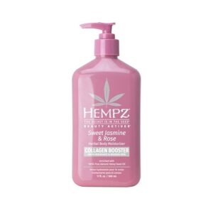 Hempz Sweet Jasmine & Rose Herbal Body Moisturizer for Women, 17 Fl. oz. – Moisturizing Lotion with 100% Pure Hemp Seed Oil, Collagen, Shea Butter – Hydrating Vegan Lotion for Dry Skin Hempz Sweet Jasmine & Rose Herbal Body Moisturizer for Women, 17 Fl. oz. – Moisturizing Lotion with 100% Pure Hemp Seed Oil, Collagen, Shea Butter – Hydrating Vegan Lotion for Dry Skin
