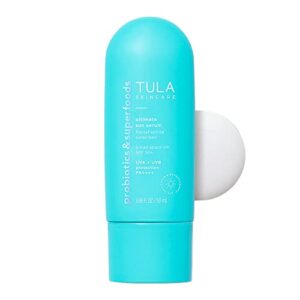 TULA Skin Care Ultimate Sun Serum – PentaPeptide Sunscreen, Broad Spectrum SPF 50, UVA + UVB Protection, Silky, Weightless Formula Glides On & Absorbs Instantly, 1.69 fl. oz. TULA Skin Care Ultimate Sun Serum – PentaPeptide Sunscreen, Broad Spectrum SPF 50, UVA + UVB Protection, Silky, Weightless Formula Glides On & Absorbs Instantly, 1.69 fl. oz.