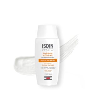 ISDIN Eryfotona Actinica Zinc Oxide and 100% Mineral Sunscreen Broad Spectrum SPF 50+, No White Cast, Suitable for Sensitive Skin, travel-size (1.7 Fl Oz) ISDIN Eryfotona Actinica Zinc Oxide and 100% Mineral Sunscreen Broad Spectrum SPF 50+, No White Cast, Suitable for Sensitive Skin, travel-size (1.7 Fl Oz)