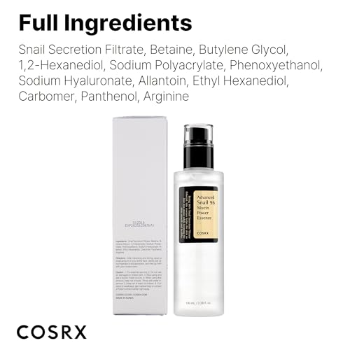 COSRX Snail Mucin 96% Power Repairing Essence 3.38 fl.oz 100ml, Hydrating Serum for Face with Snail Secretion Filtrate for Dull Skin & Fine Lines, Korean Skin Care - Image 6