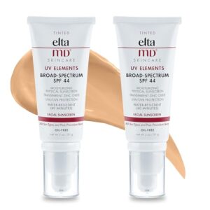 EltaMD UV Elements Tinted Moisturizer with Broad-Spectrum SPF 44, Mineral Face Sunscreen, Water-Resistant, Oil-Free, Face Moisturizer 2.0 oz Airless Pump (2 pack) EltaMD UV Elements Tinted Moisturizer with Broad-Spectrum SPF 44, Mineral Face Sunscreen, Water-Resistant, Oil-Free, Face Moisturizer 2.0 oz Airless Pump (2 pack)