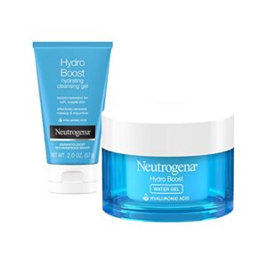 Neutrogena Hydro Boost Water Gel Daily Facial Moisturizer with Hyaluronic Acid, 1.7 fl. oz, Hydro Boost Hydrating Facial Cleansing Gel with Hyaluronic Acid, 2 oz, Travel Size Neutrogena Hydro Boost Water Gel Daily Facial Moisturizer with Hyaluronic Acid, 1.7 fl. oz, Hydro Boost Hydrating Facial Cleansing Gel with Hyaluronic Acid, 2 oz, Travel Size