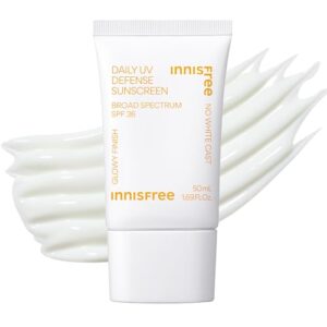 innisfree Daily UV Defense Sunscreen Broad Spectrum SPF 36, Invisible Korean Sunscreen for Face with No White Cast (Packaging May Vary) innisfree Daily UV Defense Sunscreen Broad Spectrum SPF 36, Invisible Korean Sunscreen for Face with No White Cast (Packaging May Vary)