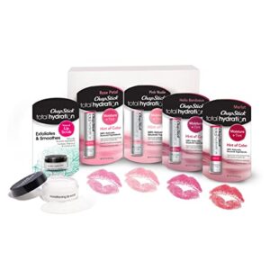 ChapStick Total Hydration Tinted Lip Balm Tubes and Lip Scrub Regimen Pack, Tinted Lip Moisturizer and Exfoliator – 0.12 Oz Lip Balm (4 Count) and 0.27 Oz Lip Scrub ChapStick Total Hydration Tinted Lip Balm Tubes and Lip Scrub Regimen Pack, Tinted Lip Moisturizer and Exfoliator – 0.12 Oz Lip Balm (4 Count) and 0.27 Oz Lip Scrub