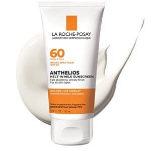 La Roche-Posay Anthelios Melt-In Milk Sunscreen SPF 60 | Sunscreen For Body & Face | Broad Spectrum SPF + Antioxidants | Oil Free Sunscreen Lotion | Lightweight & Fast Absorbing | Oxybenzone Free La Roche-Posay Anthelios Melt-In Milk Sunscreen SPF 60 | Sunscreen For Body & Face | Broad Spectrum SPF + Antioxidants | Oil Free Sunscreen Lotion | Lightweight & Fast Absorbing | Oxybenzone Free