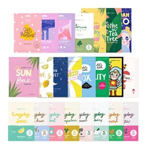 FACETORY K Beauty Face Mask Skin Care 23 COLLECTION Sheet Mask Set | Natural Premium Korean Face Mask For All Skin Types – No Sulfates No Parabens (23 pc) FACETORY K Beauty Face Mask Skin Care 23 COLLECTION Sheet Mask Set | Natural Premium Korean Face Mask For All Skin Types – No Sulfates No Parabens (23 pc)