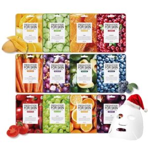 FARMSKIN Organic Face Mask, 12 pcs – Hydrating, Moisturizing, Brightening, Soothing, Cruelty-Free FARMSKIN Organic Face Mask, 12 pcs – Hydrating, Moisturizing, Brightening, Soothing, Cruelty-Free