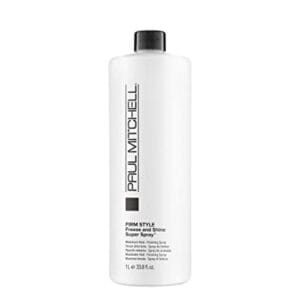 Paul Mitchell Freeze and Shine Super Hairspray, Maximum Hold, Shiny Finish Hairspray, For Coarse Hair, 33.8 fl. oz. Paul Mitchell Freeze and Shine Super Hairspray, Maximum Hold, Shiny Finish Hairspray, For Coarse Hair, 33.8 fl. oz.