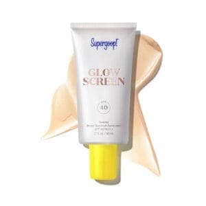 Supergoop! Glowscreen SPF 40, Sunrise (Champagne Glow) – 1.7 fl oz – Glowy Primer + Broad Spectrum Sunscreen – Helps Filter Blue Light – Boosts Hydration with Hyaluronic Acid, Vitamin B5 & Niacinamide Supergoop! Glowscreen SPF 40, Sunrise (Champagne Glow) – 1.7 fl oz – Glowy Primer + Broad Spectrum Sunscreen – Helps Filter Blue Light – Boosts Hydration with Hyaluronic Acid, Vitamin B5 & Niacinamide