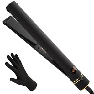Hot Tools Pro Artist Black Gold Evolve Ionic Salon Hair Flat Iron | Long-Lasting Finish for Straightening Hair, (1-1/4 in), HT7123BG Hot Tools Pro Artist Black Gold Evolve Ionic Salon Hair Flat Iron | Long-Lasting Finish for Straightening Hair, (1-1/4 in), HT7123BG