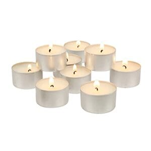 Stonebriar 200 Count White Unscented Smokeless Long Burning Tea Light Candles with 6-7 Hour Burn Time Stonebriar 200 Count White Unscented Smokeless Long Burning Tea Light Candles with 6-7 Hour Burn Time