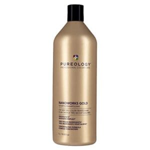 Pureology Nanoworks Gold Shampoo | For Very Dry, Color-Treated Hair | Renews Softness & Shine | Sulfate-Free | Vegan Pureology Nanoworks Gold Shampoo | For Very Dry, Color-Treated Hair | Renews Softness & Shine | Sulfate-Free | Vegan