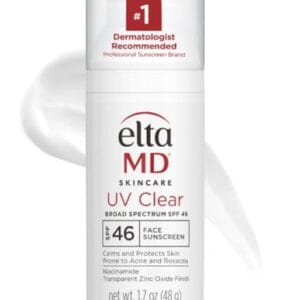 EltaMD UV Clear Face Sunscreen SPF 46, Oil Free Sunscreen with Zinc Oxide, Dermatologist Recommended Sunscreen,1.7 oz Pump EltaMD UV Clear Face Sunscreen SPF 46, Oil Free Sunscreen with Zinc Oxide, Dermatologist Recommended Sunscreen,1.7 oz Pump