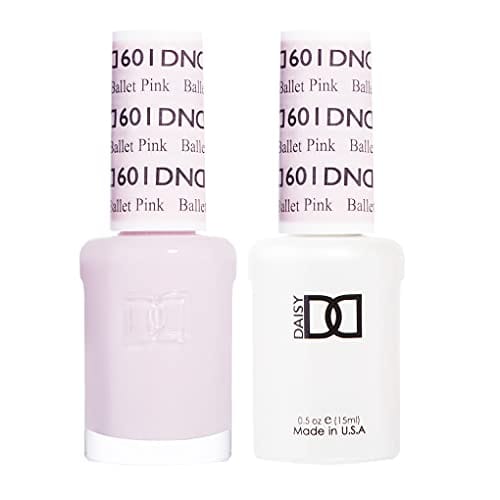 DND Gel Polish Set, Pink Collection, UV/LED Gel Polish and Air Dry Nail Lacquer, Matching Chip-Free Polish Duo, 601 Ballet Pink, 0.5 Fl Oz