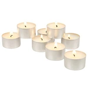 Stonebriar 100 Pack Unscented 8 Hour Extended Burn Time Tea Light Candles, White, 100 Count Stonebriar 100 Pack Unscented 8 Hour Extended Burn Time Tea Light Candles, White, 100 Count