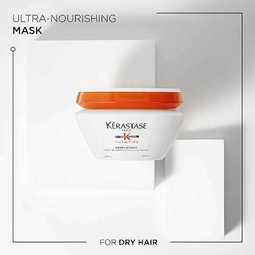 KERASTASE Nutritive Masquintense Hair Mask | Deeply Nourishes & Conditions | With Plant-Based Proteins & Niacinamide | For Fine to Medium Dry Hair | 6.8 Fl Oz - Image 3