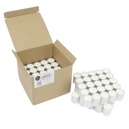 Stonebriar 200 Count White Unscented Smokeless Long Burning Tea Light Candles with 6-7 Hour Burn Time - Image 5