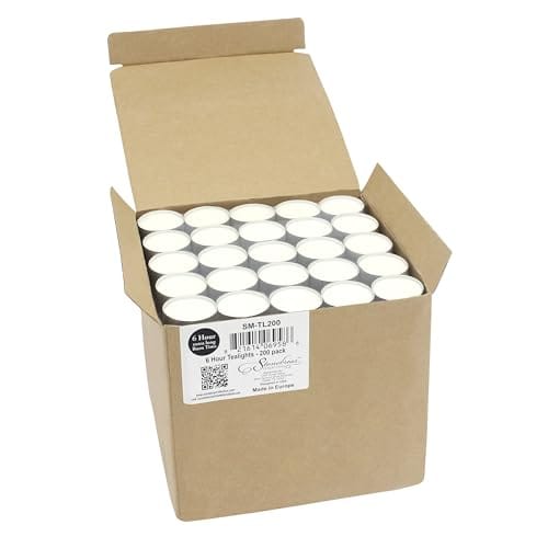 Stonebriar 200 Count White Unscented Smokeless Long Burning Tea Light Candles with 6-7 Hour Burn Time - Image 2