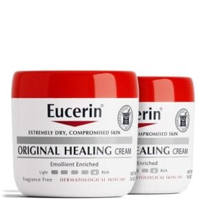 Eucerin Original Healing Cream, Fragrance Free Body Cream for Dry Skin, 2 Pack of 16 Oz Jars Eucerin Original Healing Cream, Fragrance Free Body Cream for Dry Skin, 2 Pack of 16 Oz Jars