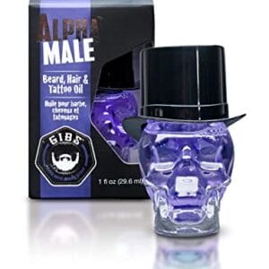 GIBS Grooming Alpha Male Beard, Hair & Tattoo Oil, 1 Fl Oz GIBS Grooming Alpha Male Beard, Hair & Tattoo Oil, 1 Fl Oz