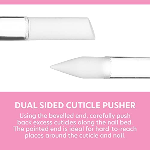 Glass Cuticle Pusher by Bona Fide Beauty - Dual Ended Manicure Stick - Premium Czech Glass Manicure Tools - Image 5
