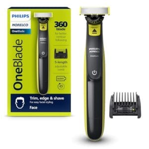 Philips Norelco OneBlade 360 Face, Hybrid Electric Beard Trimmer and Shaver with 5-in-1 Face Stubble Comb, Frustration Free Packaging, QP2724/90 Philips Norelco OneBlade 360 Face, Hybrid Electric Beard Trimmer and Shaver with 5-in-1 Face Stubble Comb, Frustration Free Packaging, QP2724/90