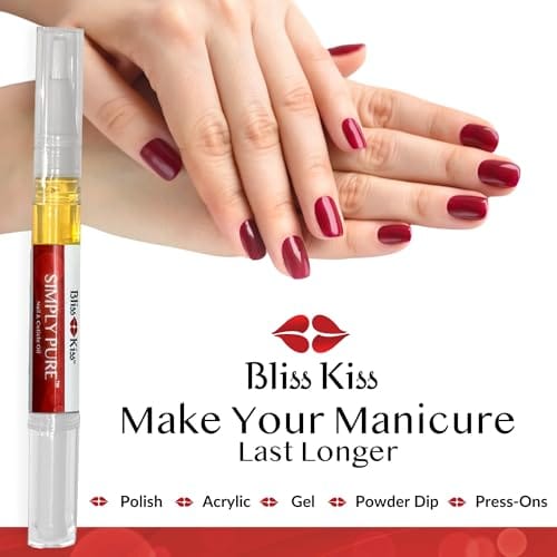 Bliss Kiss | Fragrance Free 4 Nail Oil Cuticle Pens w/Vitamin E & Jojoba⏤Nail Strengthener Nail Growth Serum for Brittle, Peeling, Breaking, Thin nails - Image 4