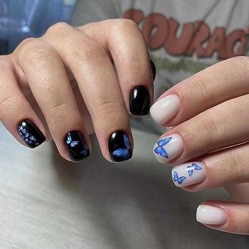 Eseres Butterfly Nail Stickers Butterflies Nail Art Decals Vanessa Nail Designs Self-Adhesive Butterflies Flowers Pattern Decorations for Nail Art Supplies 10 Sheets - Image 3