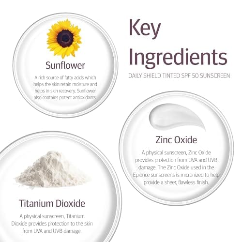 Epionce Daily Shield Tinted SPF 50 Sunscreen - Tinted Sunscreen for Face, Tinted Moisturizer with SPF, Hydrating Face Moisturizer with SPF Zinc Oxide - Image 4