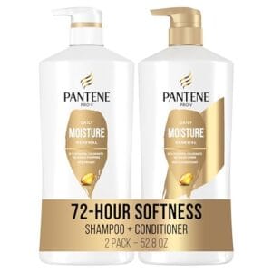 Pantene Shampoo & Conditioner Set, Daily Moisture Renewal with Pro-V Nutrients for Dry, Color-Treated Hair, Long-Lasting Hydration & Nourishment, 27.7 Fl Oz Each, 2-Pack + Miracle Rescue Shot (0.5 Oz) Pantene Shampoo & Conditioner Set, Daily Moisture Renewal with Pro-V Nutrients for Dry, Color-Treated Hair, Long-Lasting Hydration & Nourishment, 27.7 Fl Oz Each, 2-Pack + Miracle Rescue Shot (0.5 Oz)