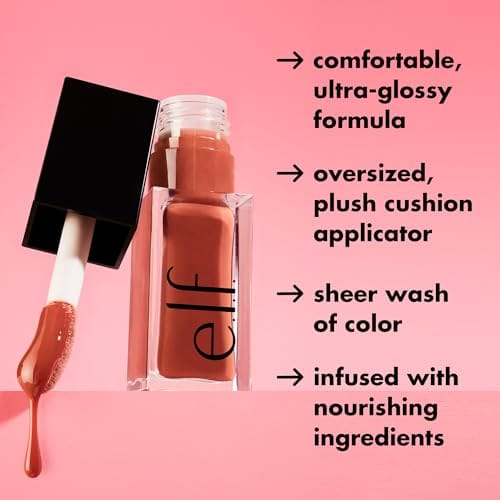 e.l.f. Glow Reviver Quad Goals Lip Oil Kit, Lip Gloss For A High-Gloss Finish & Sheer Wash Of Color, Non-Sticky, Vegan & Cruelty-Free, 4 Glosses - Image 3