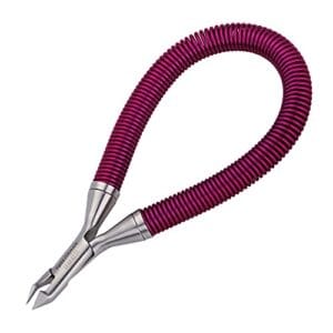Tweezerman Grip & Snip Spiral Spring Cuticle Nipper Assorted Colors, Blue/Pink, 2.5 x 1 x 6"