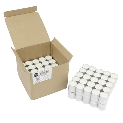 Stonebriar 200 Count White Unscented Smokeless Long Burning Tea Light Candles with 6-7 Hour Burn Time - Image 4