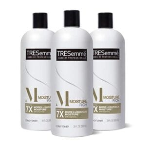 TRESemmé Moisture Rich Hydrating Conditioner 3 count for Dry Hair Formulated With Pro Style Technology 28 Fl Oz