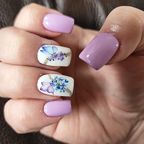 Eseres Butterfly Nail Stickers Butterflies Nail Art Decals Vanessa Nail Designs Self-Adhesive Butterflies Flowers Pattern Decorations for Nail Art Supplies 10 Sheets - Image 4