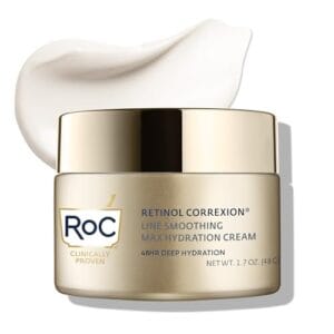 RoC Retinol Correxion Max Daily Hydration Anti-Aging Face Moisturizer with Hyaluronic Acid for Fine Lines, Dark Spots, Post-Acne Scars, Oil Free, Stocking Stuffers, 1.7 Ounces (Packaging May Vary) RoC Retinol Correxion Max Daily Hydration Anti-Aging Face Moisturizer with Hyaluronic Acid for Fine Lines, Dark Spots, Post-Acne Scars, Oil Free, Stocking Stuffers, 1.7 Ounces (Packaging May Vary)