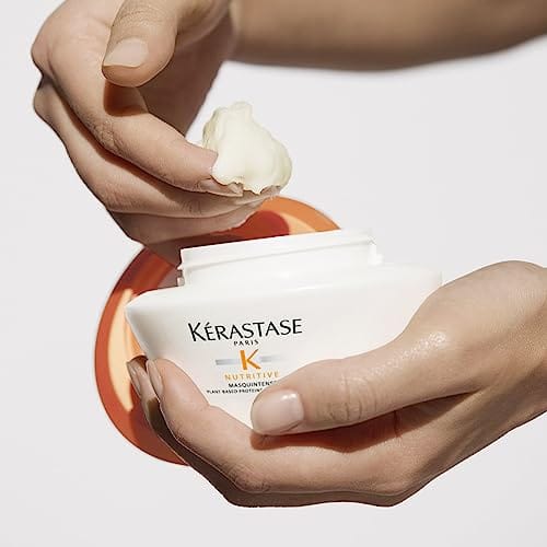 KERASTASE Nutritive Masquintense Hair Mask | Deeply Nourishes & Conditions | With Plant-Based Proteins & Niacinamide | For Fine to Medium Dry Hair | 6.8 Fl Oz - Image 5