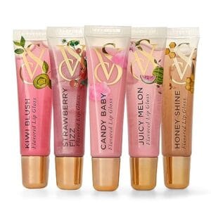 Victoria's Secret Lip Gloss Gift Set, Flavor Favorites, Flavored Lip Gloss Set for Women, Includes 5 Lip Glosses Victoria's Secret Lip Gloss Gift Set, Flavor Favorites, Flavored Lip Gloss Set for Women, Includes 5 Lip Glosses