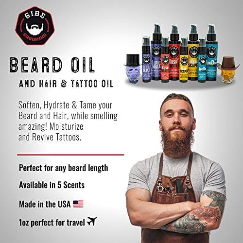 GIBS Grooming Alpha Male Beard, Hair & Tattoo Oil, 1 Fl Oz - Image 4