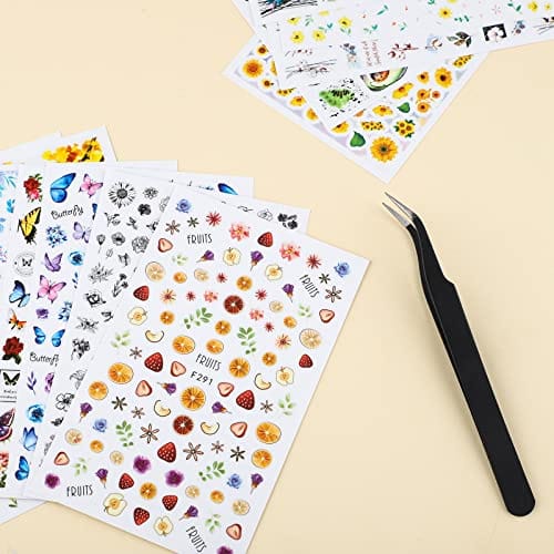 WSYUB Nail Stickers, 24 Stickers for Nails Art, Self Adhesive Nail Art Sticker Decals, Nail Supplies kit Large Sheets - Image 7