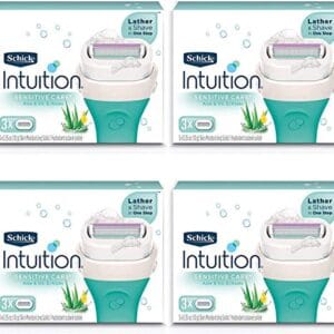 Schick Intuition Pure Nourishment Womens Razor Refills with Coconut Milk and Almond Oil, 3 Count (Pack of 4) Schick Intuition Pure Nourishment Womens Razor Refills with Coconut Milk and Almond Oil, 3 Count (Pack of 4)
