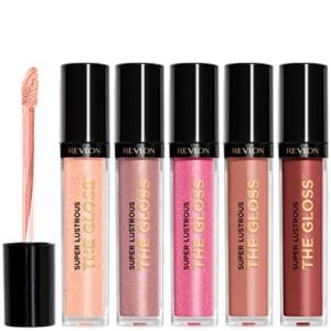 Revlon Super Lustrous The Gloss, 5 Piece Lipgloss Gift Set, Non-sticky High Shine Color in Cream & Pearl Finishes, Pack of 5, 0.75 Fl Oz Revlon Super Lustrous The Gloss, 5 Piece Lipgloss Gift Set, Non-sticky High Shine Color in Cream & Pearl Finishes, Pack of 5, 0.75 Fl Oz