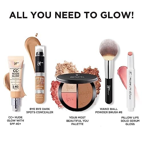 IT Cosmetics Your Most Beautiful You Anti-Aging Matte Bronzer, Radiance Luminizer & Brightening Blush Palette - With Hydrolyzed Collagen, Silk & Peptides - 0.78 Oz - Image 5