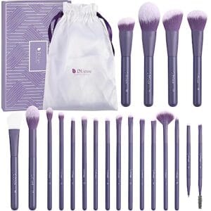 DUcare Makeup Brushes Professional 20Pcs Purple Makeup Brush set with Silicone Face Mask Brush Kabuki Foundation Blending Powder Blush Concealers Eyeshadows Brushes DUcare Makeup Brushes Professional 20Pcs Purple Makeup Brush set with Silicone Face Mask Brush Kabuki Foundation Blending Powder Blush Concealers Eyeshadows Brushes