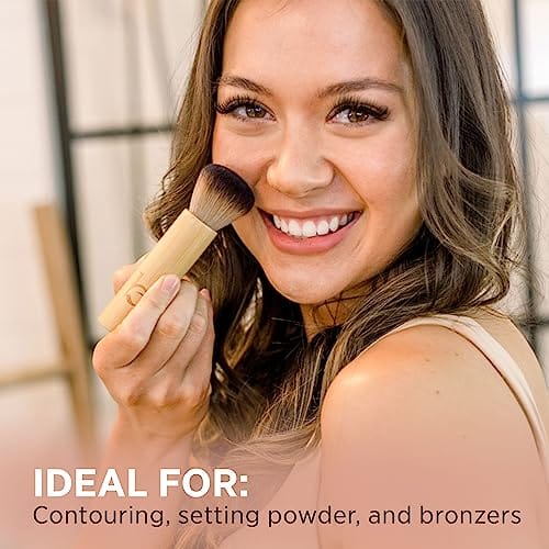 Bronzer Brush for Face - Kabuki Brush for Powder Foundation Powder Brush for Loose Powder - Liquid Foundation Brush for Face Makeup Brush - Foundation Blending Brush - Image 7