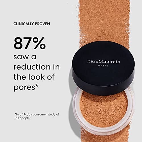 bareMinerals Original Matte Loose Mineral Foundation SPF 15, Powder Foundation Makeup, Buildable Coverage, Reduces Shine, Talc Free Foundation, Vegan - Image 7