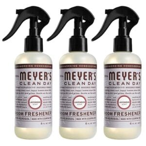 MRS. MEYER'S CLEAN DAY Room and Air Freshener Spray, Non-Aerosol Spray Bottle Infused with Essential Oils, Lavender, 8 Fl. Oz (Pack of 3) MRS. MEYER'S CLEAN DAY Room and Air Freshener Spray, Non-Aerosol Spray Bottle Infused with Essential Oils, Lavender, 8 Fl. Oz (Pack of 3)