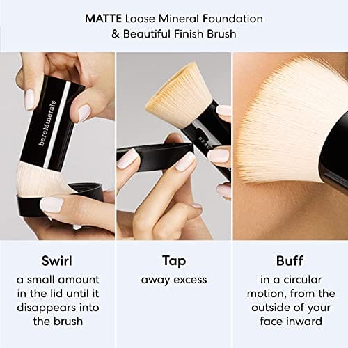 bareMinerals Original Matte Loose Mineral Foundation SPF 15, Powder Foundation Makeup, Buildable Coverage, Reduces Shine, Talc Free Foundation, Vegan - Image 9