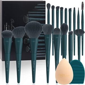 DUcare Makeup Brushes Set 17 Pcs with Brush Cleaning Mat and Makeup Sponge Professional Face Powder Eye Shadow Powder Liquid Cream Kit Gift Box DUcare Makeup Brushes Set 17 Pcs with Brush Cleaning Mat and Makeup Sponge Professional Face Powder Eye Shadow Powder Liquid Cream Kit Gift Box